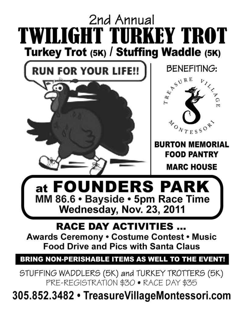 TVM Twiligth Turkey Trot; Wed. Nov. 23rd 5 pm - 7 pm